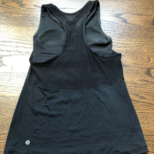 Lululemon Fast As Light 2-in-1 Tank Top Black Mesh